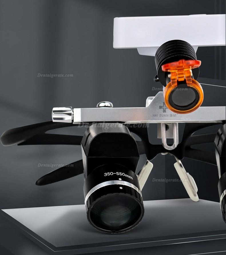 WJ YWJ-MG11U 3.0X-5.0X Dental Flip-up Ergonomic Lupenbrille (Aluminiumrahmen, Einstellbare Vergr&ouml;&szlig;erung) mit Lupenbrille Licht Zahnarzt